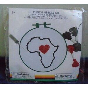 Punch Needle Embroidery Kit (6 in Green Hoop)